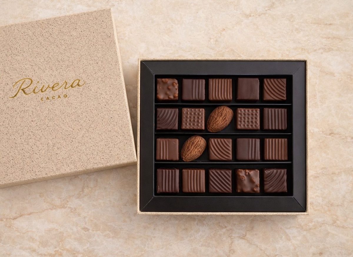 Coffrets Signature Rivera Cacao — assortiment de pralinés et ganaches