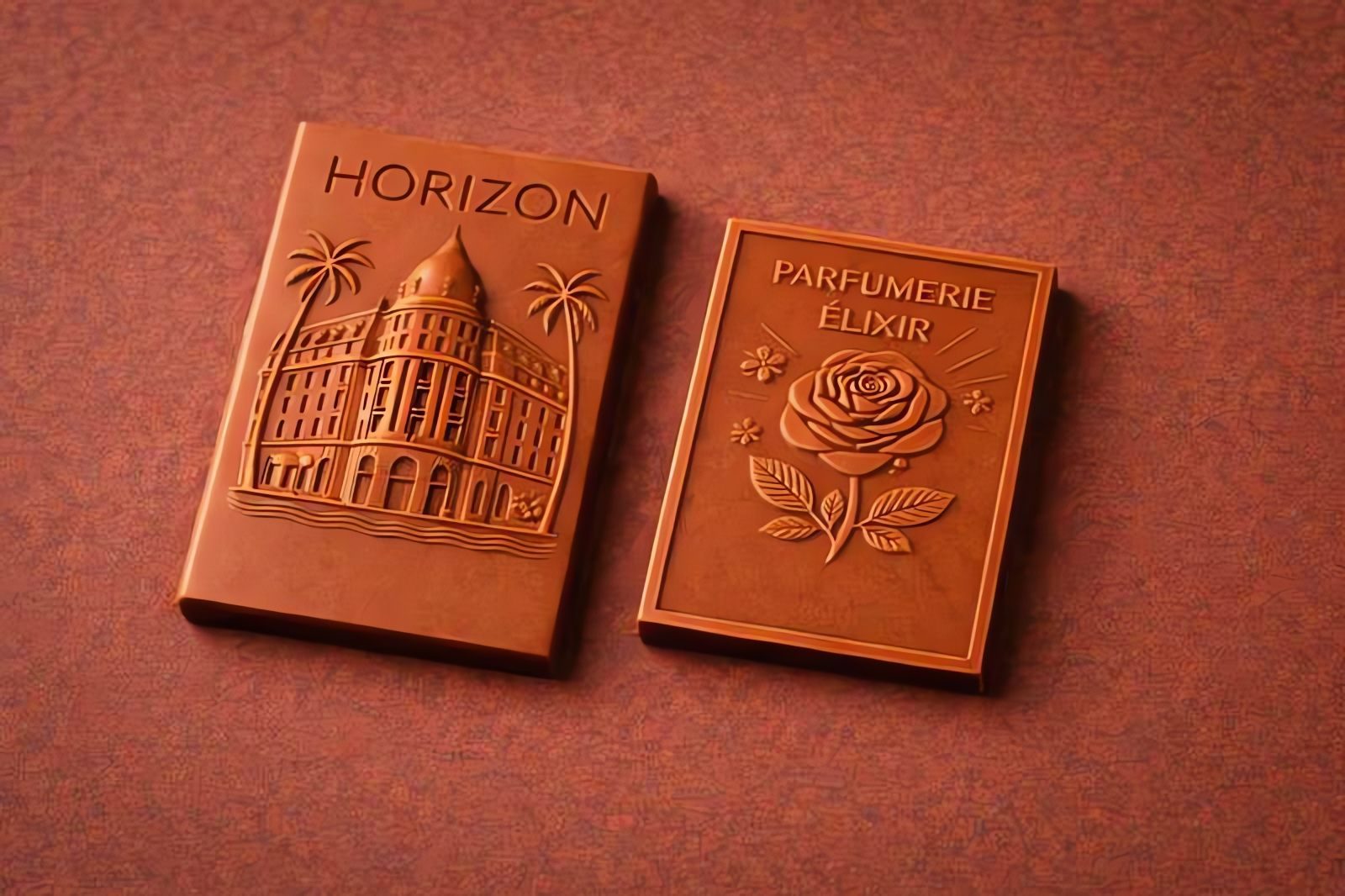 Tablettes de chocolat gravées au logo d'entreprise — cadeaux personnalisés Rivera Cacao